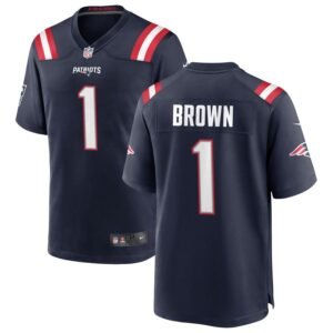 A.J. Brown Men’s Nike New England Patriots Navy Custom Game Jersey A.J. Brown Men’s Nike New England Patriots Navy Custom Game Jersey