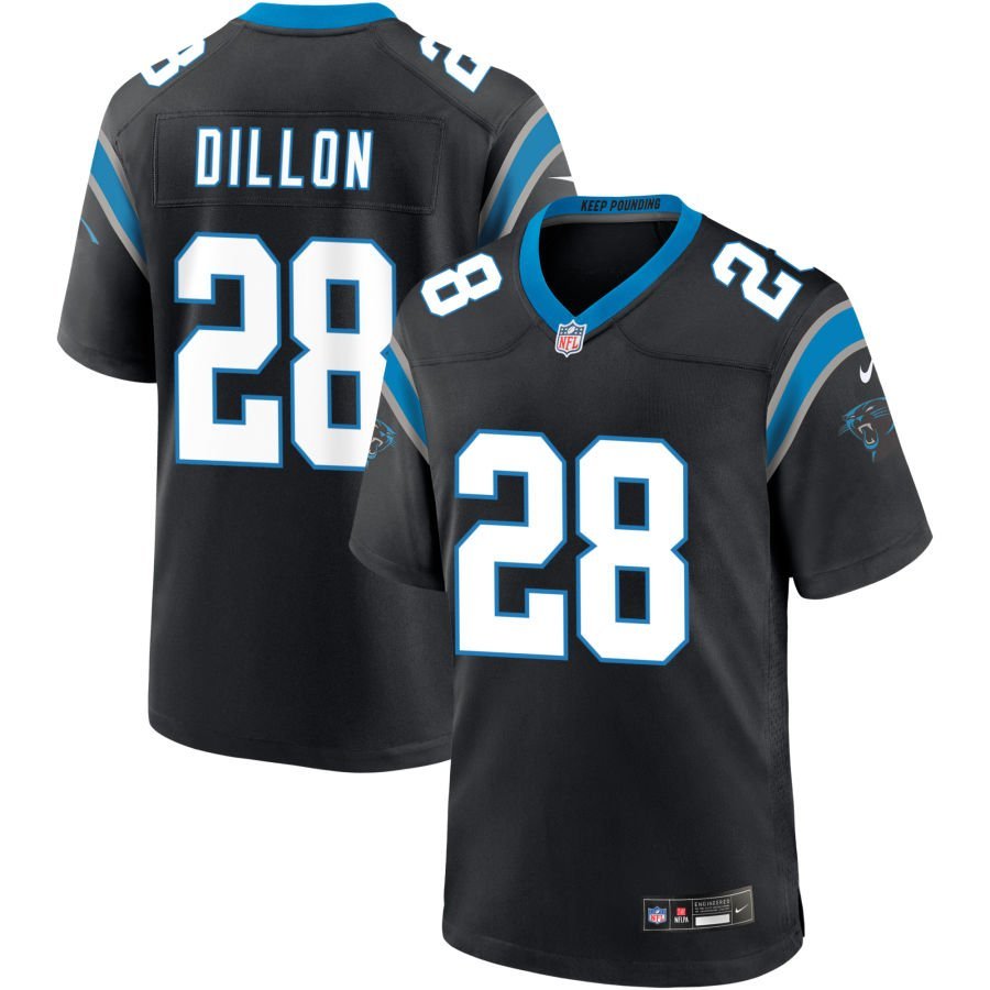 AJ Dillon Men’s Nike Black Carolina Panthers Custom Game Jersey