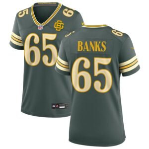 Aaron Banks Women’s Nike Green Green Bay Packers 2026 Rivalries Collection Game Custom Jersey