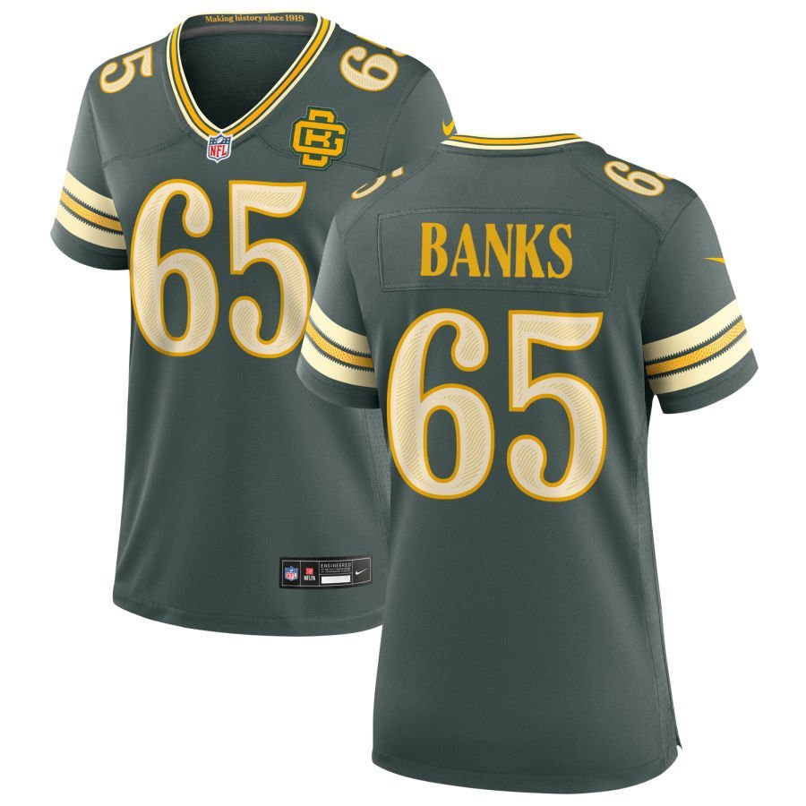 Aaron Banks Women’s Nike Green Green Bay Packers 2026 Rivalries Collection Game Custom Jersey Aaron Banks Women’s Nike Green Green Bay Packers 2026 Rivalries Collection Game Custom Jersey