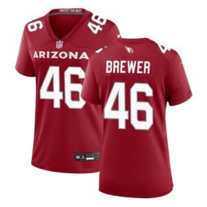 Aaron Brewer Women’s Nike Cardinal Arizona Cardinals Custom Game Jersey