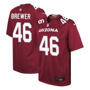 Aaron Brewer Youth Nike Cardinal Arizona Cardinals Custom Game Jersey