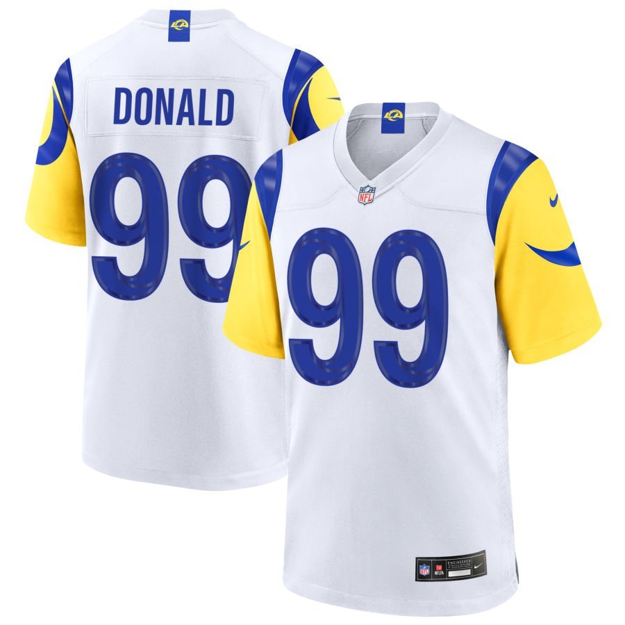 Aaron Donald Youth Nike White Los Angeles Rams Custom Game Jersey