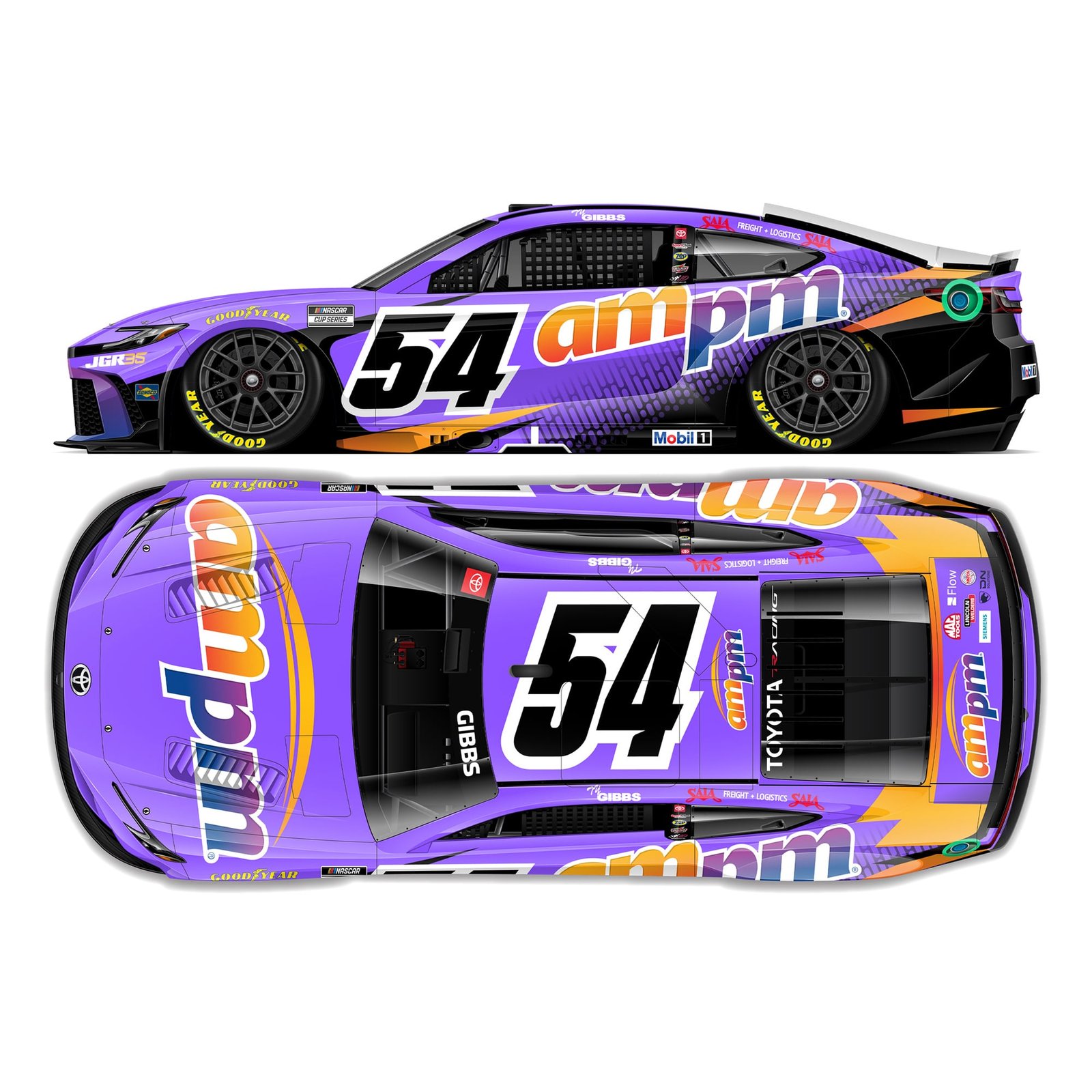 Action Racing Ty Gibbs 2026 #54 ampm 1:64 Regular Paint Die-Cast Toyota Camry