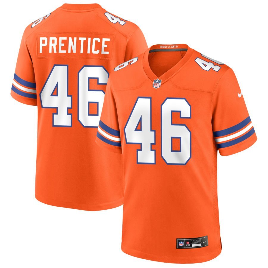 Adam Prentice Men’s Nike Orange Denver Broncos Mile High Collection 1977 Throwback Custom Game Jersey Adam Prentice Men’s Nike Orange Denver Broncos Mile High Collection 1977 Throwback Custom Game Jersey