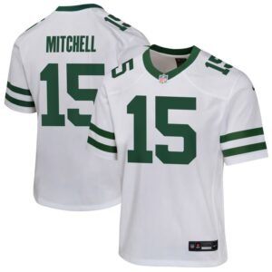 Adonai Mitchell Youth Nike Legacy White New York Jets Custom Game Jersey Adonai Mitchell Youth Nike Legacy White New York Jets Custom Game Jersey