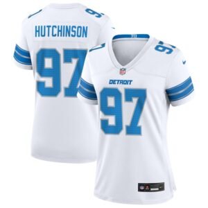 Aidan Hutchinson Women’s Nike White Detroit Lions Custom Game Jersey Aidan Hutchinson Women’s Nike White Detroit Lions Custom Game Jersey