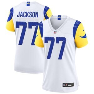 Alaric Jackson Women’s Nike White Los Angeles Rams Custom Game Jersey Alaric Jackson Women’s Nike White Los Angeles Rams Custom Game Jersey