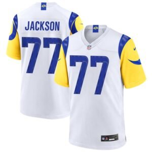Alaric Jackson Youth Nike White Los Angeles Rams Custom Game Jersey Alaric Jackson Youth Nike White Los Angeles Rams Custom Game Jersey