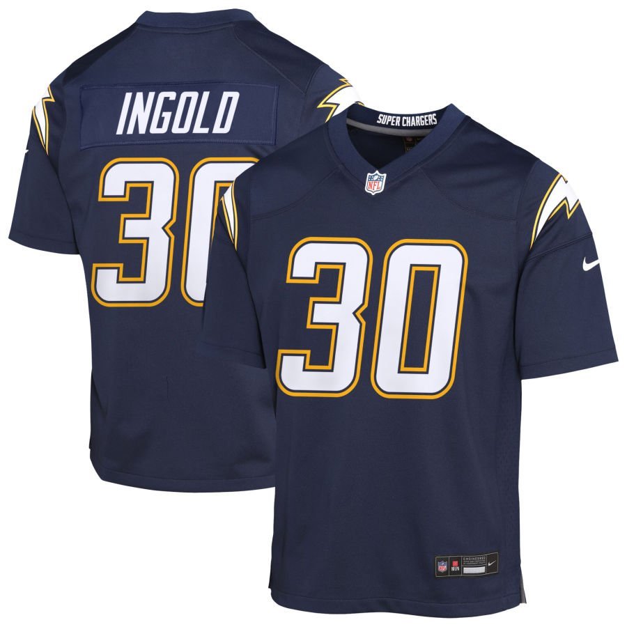 Alec Ingold Youth Nike Navy Los Angeles Chargers Alternate Super Chargers Game Custom Jersey