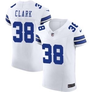 Alijah Clark Men’s Nike White Dallas Cowboys Vapor F.U.S.E. Elite Custom Jersey