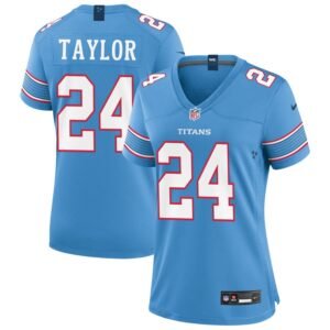 Alontae Taylor Women’s Nike Light Blue Tennessee Titans Game Custom Jersey