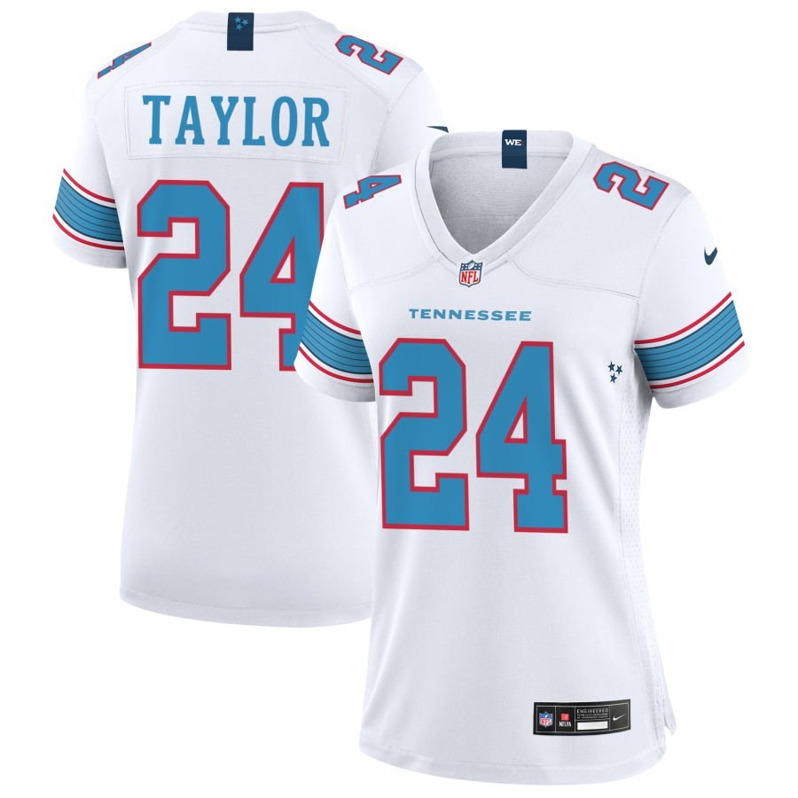 Alontae Taylor Women’s Nike White Tennessee Titans Game Custom Jersey