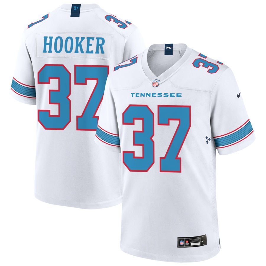 Amani Hooker Men’s Nike White Tennessee Titans Game Custom Jersey