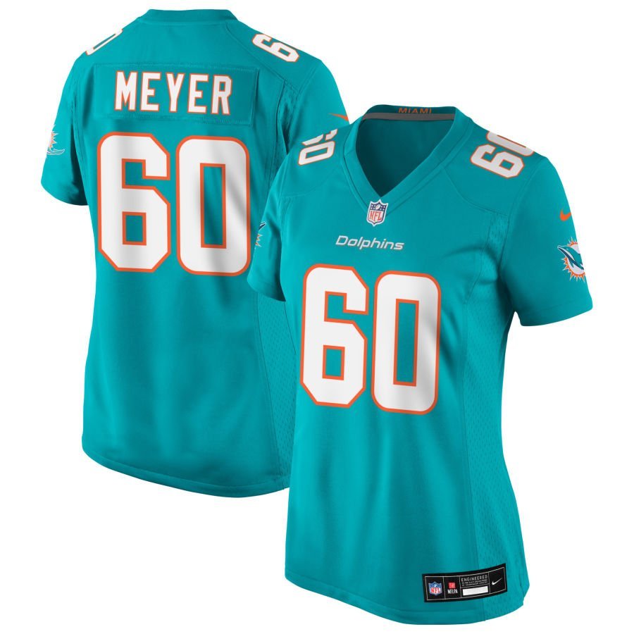 Andrew Meyer Women’s Nike Aqua Miami Dolphins Custom Game Jersey