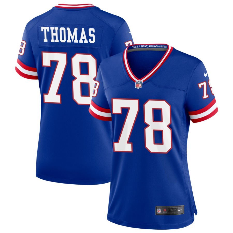 Andrew Thomas Women’s Nike Royal New York Giants Classic Custom Game Jersey Andrew Thomas Women’s Nike Royal New York Giants Classic Custom Game Jersey