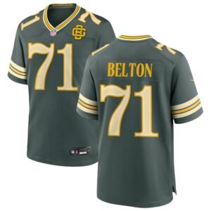 Anthony Belton Men’s Nike Green Green Bay Packers 2026 Rivalries Collection Game Custom Jersey