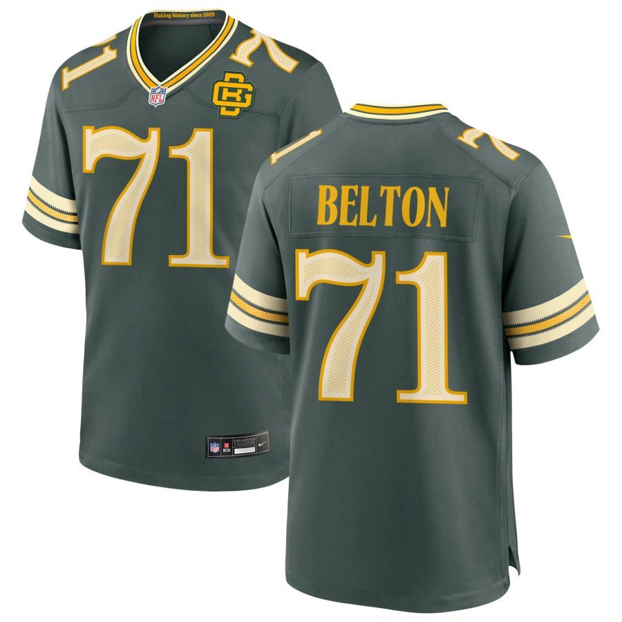 Anthony Belton Men’s Nike Green Green Bay Packers 2026 Rivalries Collection Game Custom Jersey Anthony Belton Men’s Nike Green Green Bay Packers 2026 Rivalries Collection Game Custom Jersey