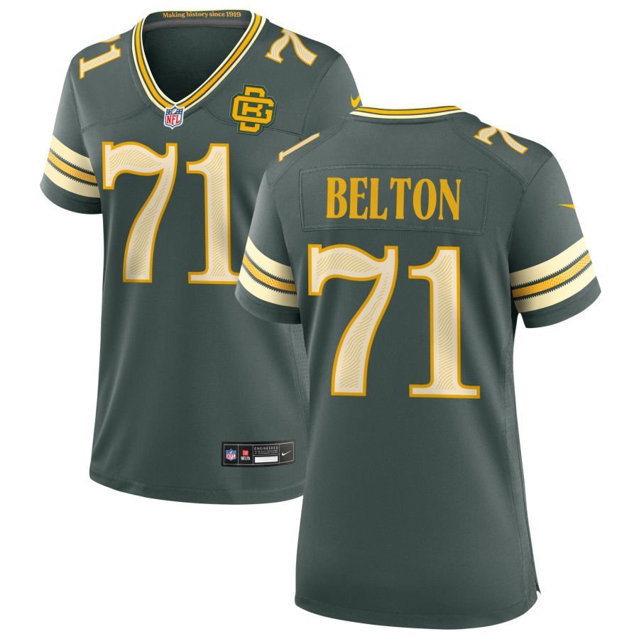 Anthony Belton Women’s Nike Green Green Bay Packers 2026 Rivalries Collection Game Custom Jersey Anthony Belton Women’s Nike Green Green Bay Packers 2026 Rivalries Collection Game Custom Jersey