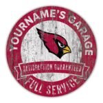 Arizona Cardinals 16″ Customizable Garage Circle