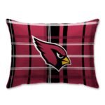 Arizona Cardinals Plaid Plush Sherpa Bed Pillow – Red