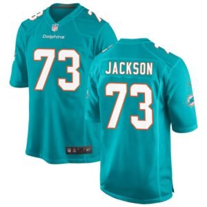 Austin Jackson Men’s Nike Aqua Miami Dolphins Custom Game Jersey