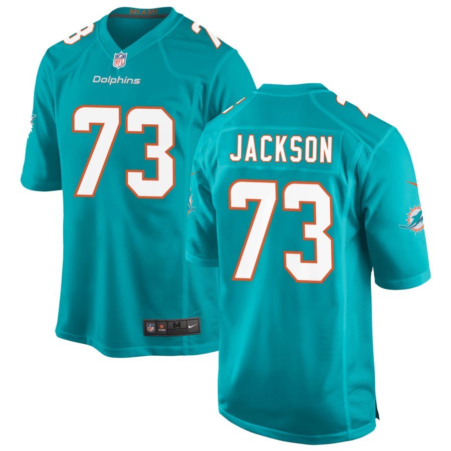 Austin Jackson Men’s Nike Aqua Miami Dolphins Custom Game Jersey