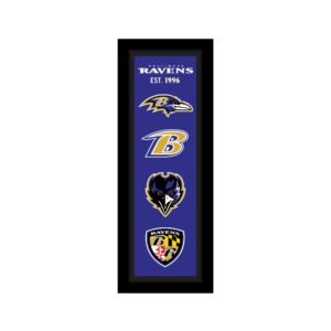 Baltimore Ravens 12″ x 36″ Logo Heritage Framed Banner Baltimore Ravens 12″ x 36″ Logo Heritage Framed Banner