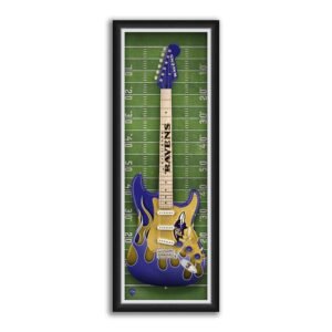 Baltimore Ravens 14″ x 37″ Framed Electric Guitar Print Baltimore Ravens 14″ x 37″ Framed Electric Guitar Print