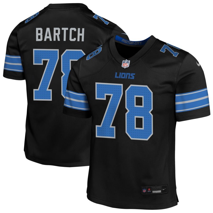 Ben Bartch Youth Nike Black Detroit Lions Alternate Custom Game Jersey
