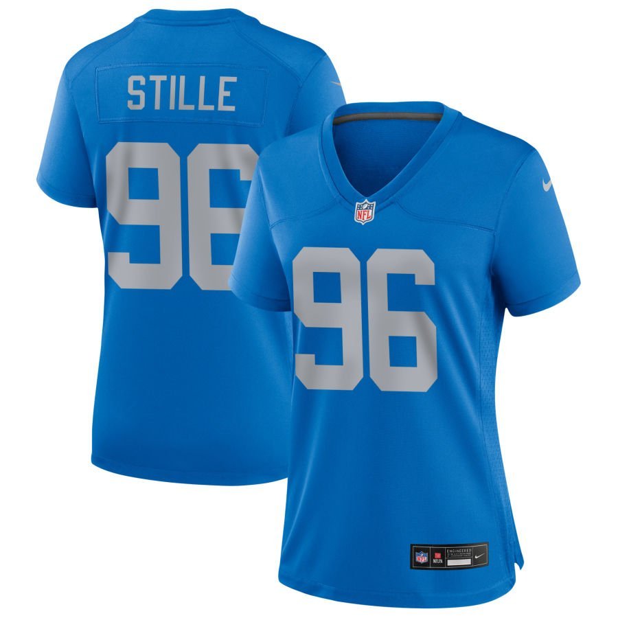 Ben Stille Women’s Nike Blue Detroit Lions Alternate Custom Game Jersey