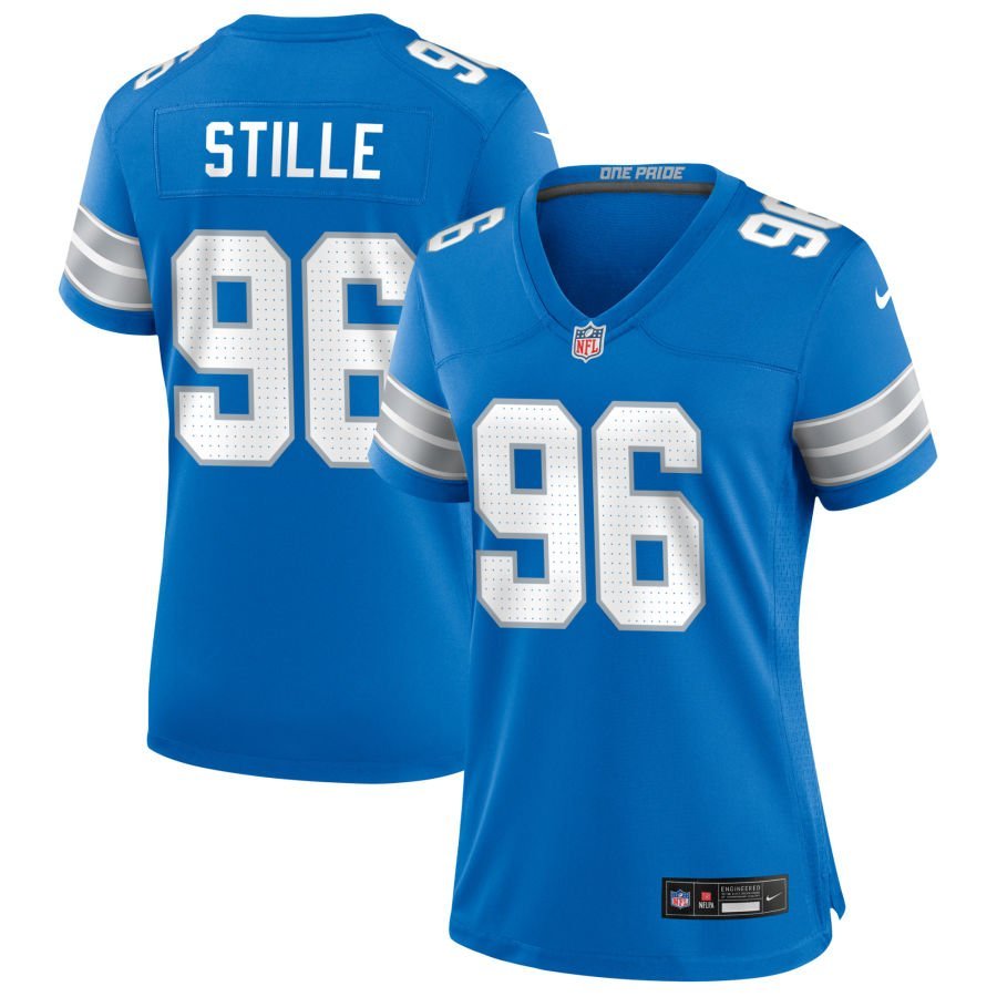 Ben Stille Women’s Nike Blue Detroit Lions Custom Game Jersey