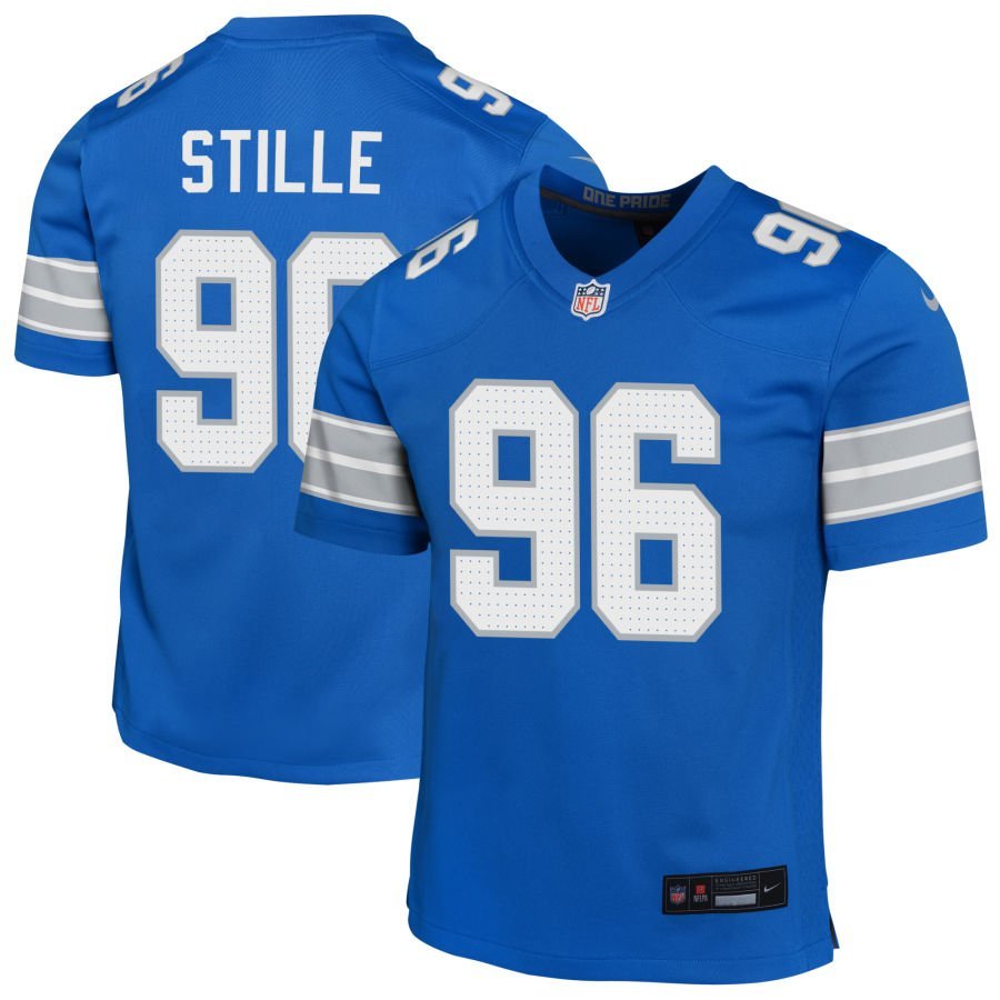 Ben Stille Youth Nike Blue Detroit Lions Custom Game Jersey Ben Stille Youth Nike Blue Detroit Lions Custom Game Jersey