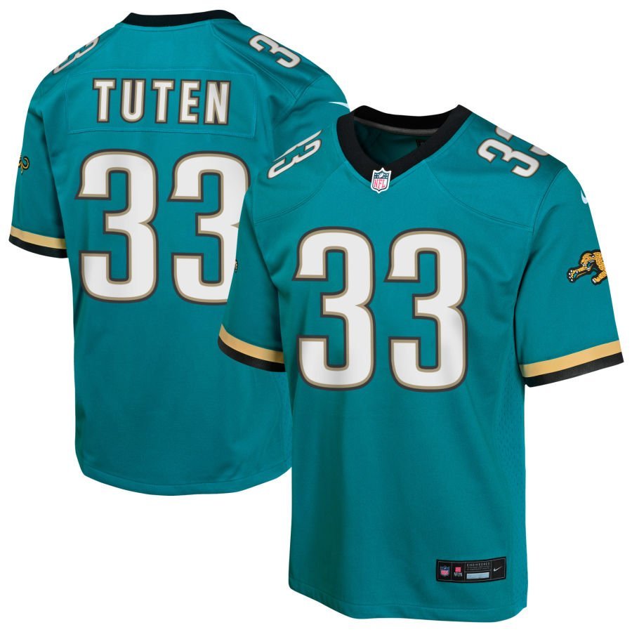 Bhayshul Tuten Youth Nike Teal Jacksonville Jaguars Prowler Throwback Custom Game Jersey