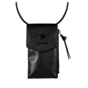 Black Dallas Cowboys Hybrid Leather Crossbody Cell Phone Wallet Black Dallas Cowboys Hybrid Leather Crossbody Cell Phone Wallet