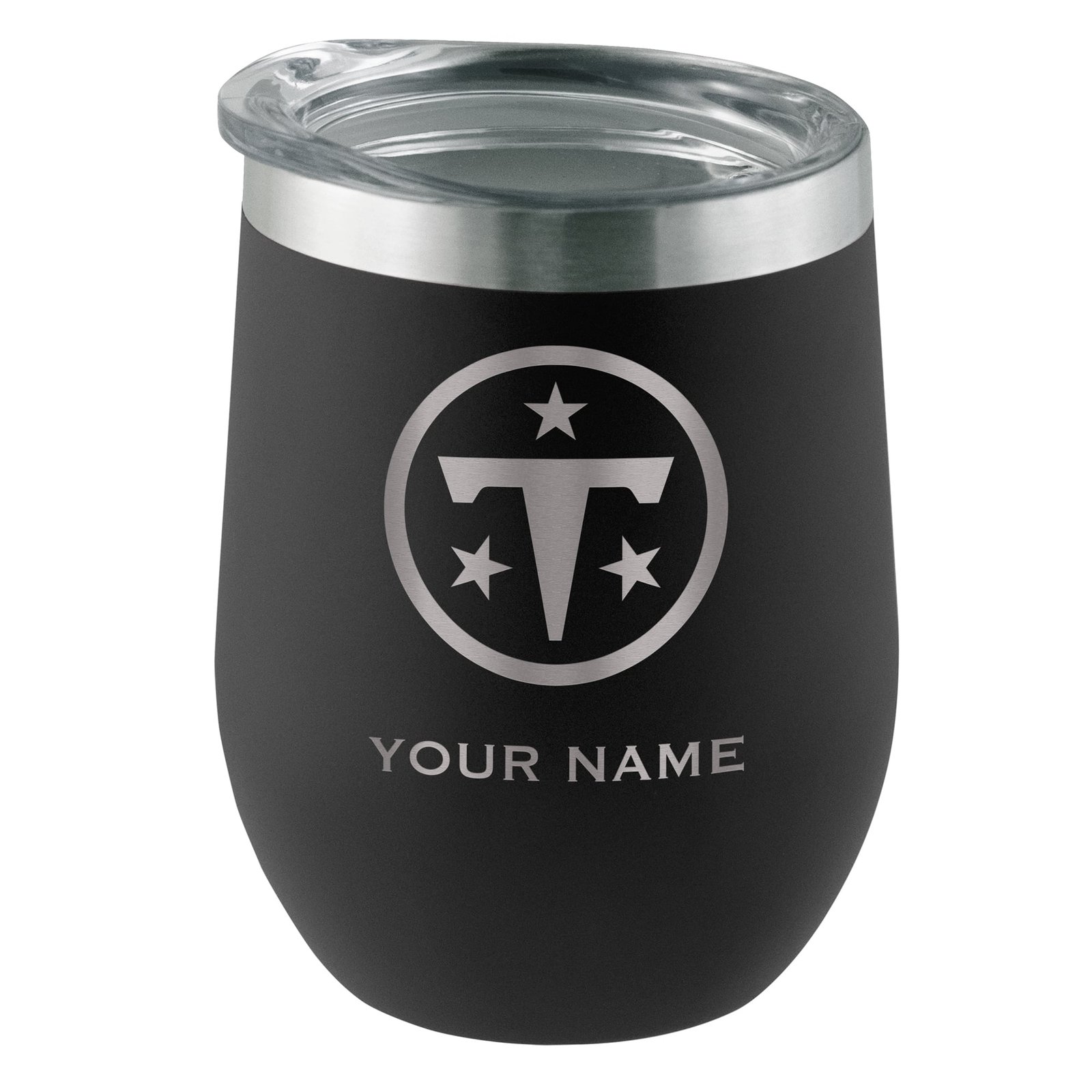 Black Tennessee Titans 12oz. Personalized Etched Stemless Tumbler Black Tennessee Titans 12oz. Personalized Etched Stemless Tumbler