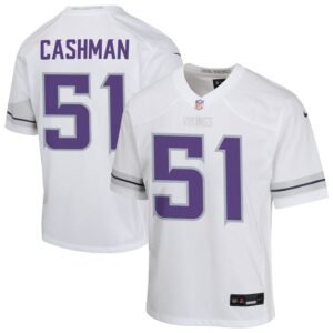 Blake Cashman Youth Nike White Minnesota Vikings Alternate Custom Game Jersey