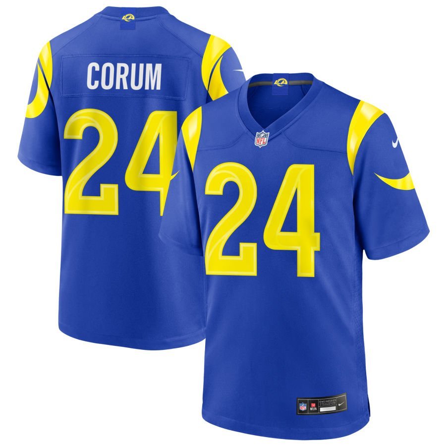 Blake Corum Youth Nike Royal Los Angeles Rams Custom Game Jersey