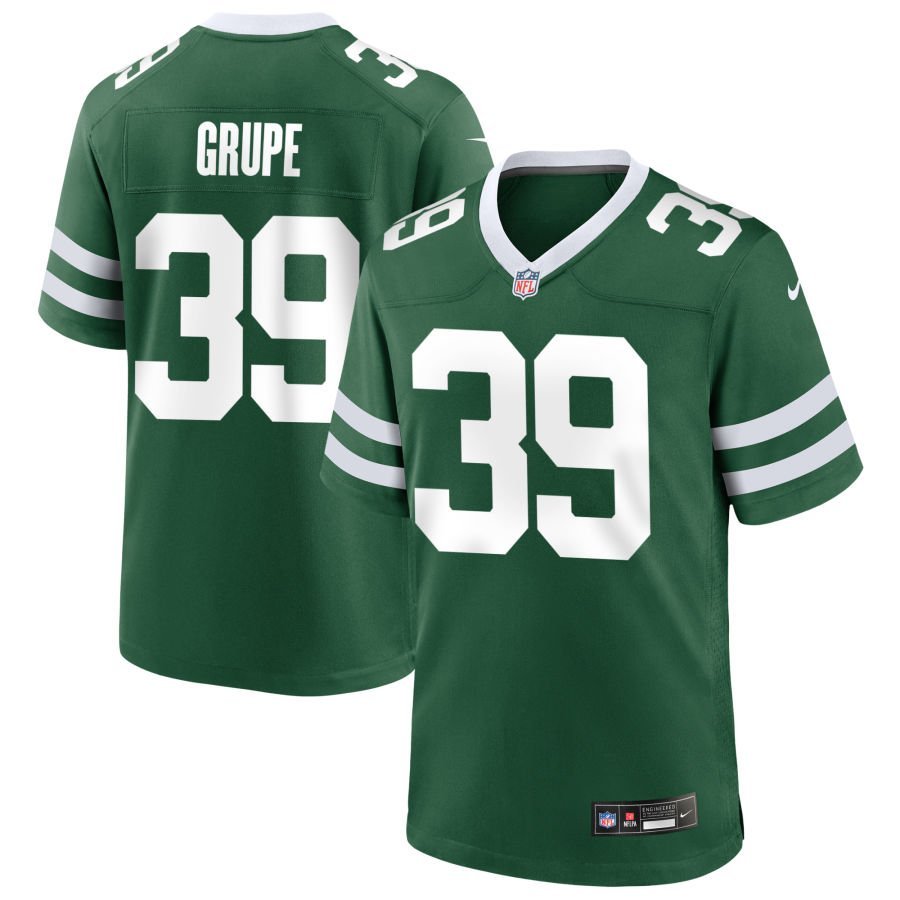 Blake Grupe Men’s Nike Legacy Green New York Jets Custom Game Jersey