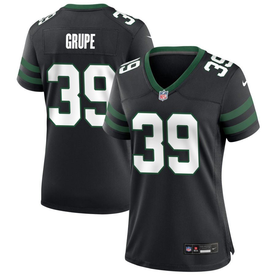 Blake Grupe Women’s Nike Legacy Black New York Jets Alternate Custom Game Jersey