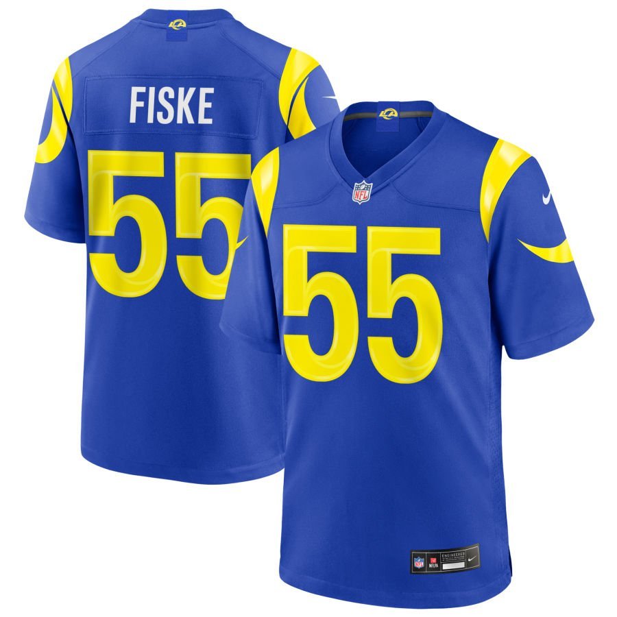 Braden Fiske Youth Nike Royal Los Angeles Rams Custom Game Jersey