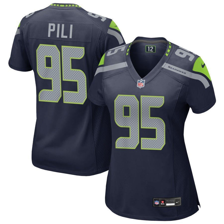 Brandon Pili Women’s Nike College Navy Seattle Seahawks Custom Game Jersey
