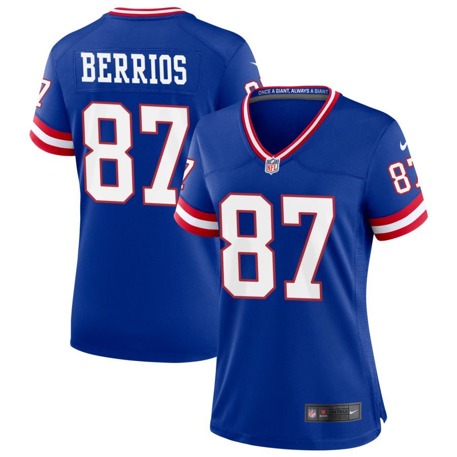 Braxton Berrios Women’s Nike Royal New York Giants Classic Custom Game Jersey