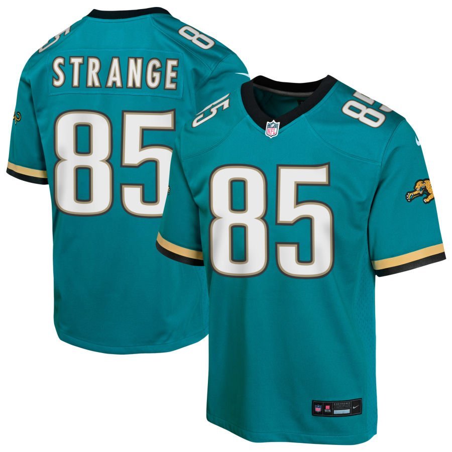 Brenton Strange Youth Nike Teal Jacksonville Jaguars Prowler Throwback Custom Game Jersey