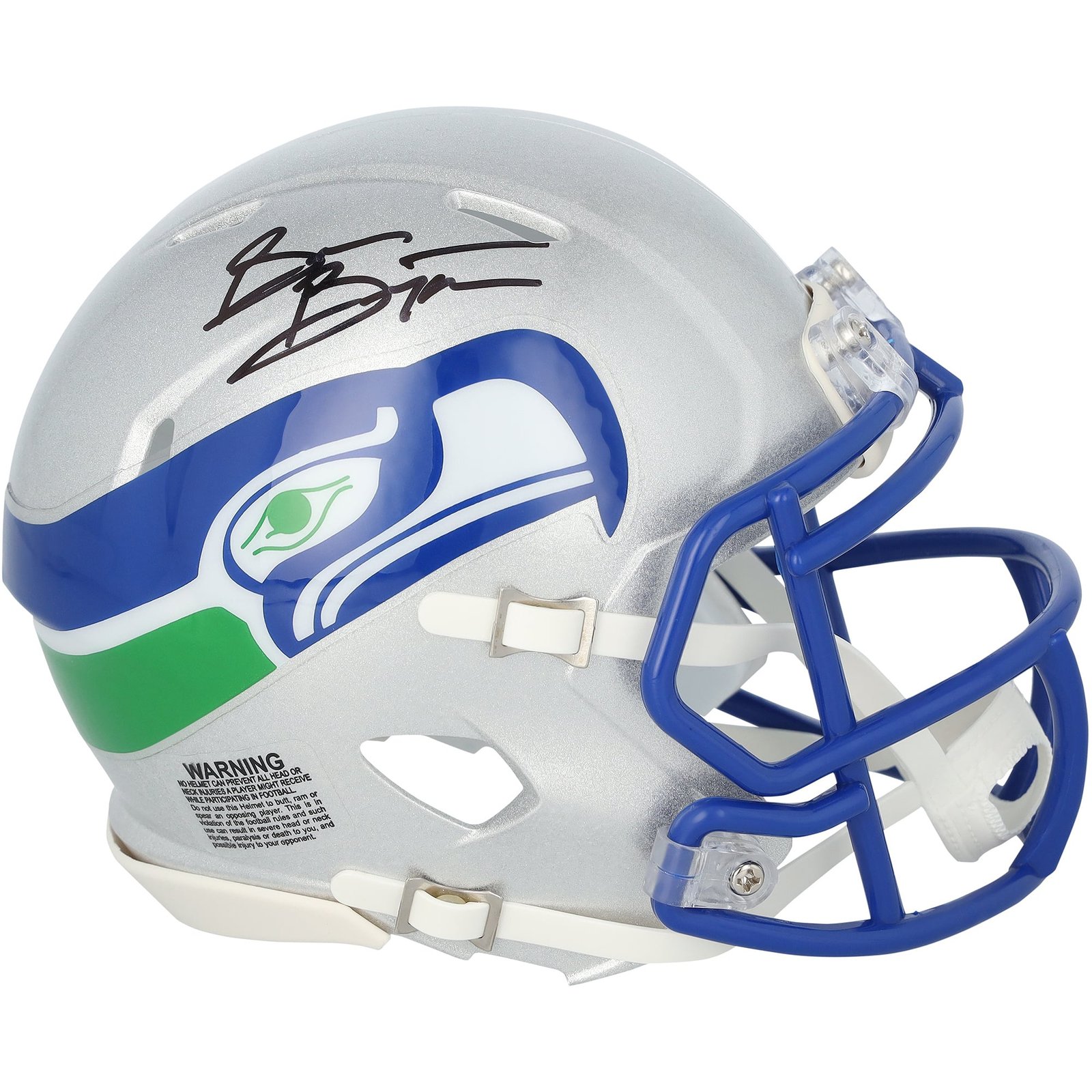 Brian Bosworth Seattle Seahawks Autographed Riddell 1983-2001 Throwback Speed Mini Helmet