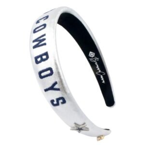 Brianna Cannon Dallas Cowboys Thin Embroidered Headband Brianna Cannon Dallas Cowboys Thin Embroidered Headband