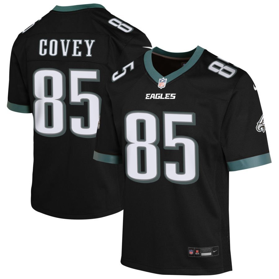 Britain Covey Youth Nike Black Philadelphia Eagles Alternate Custom Game Jersey Britain Covey Youth Nike Black Philadelphia Eagles Alternate Custom Game Jersey