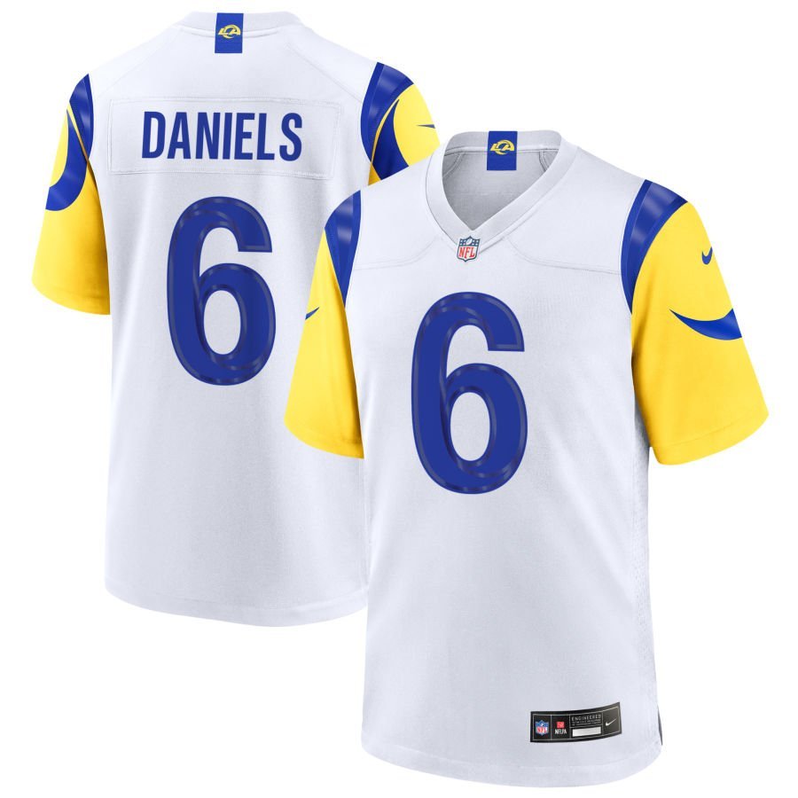 CJ Daniels Men’s Nike White Los Angeles Rams Custom Game Jersey