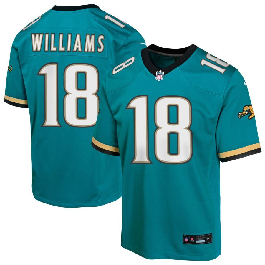 CJ Williams Youth Nike Teal Jacksonville Jaguars Prowler Throwback Custom Game Jersey