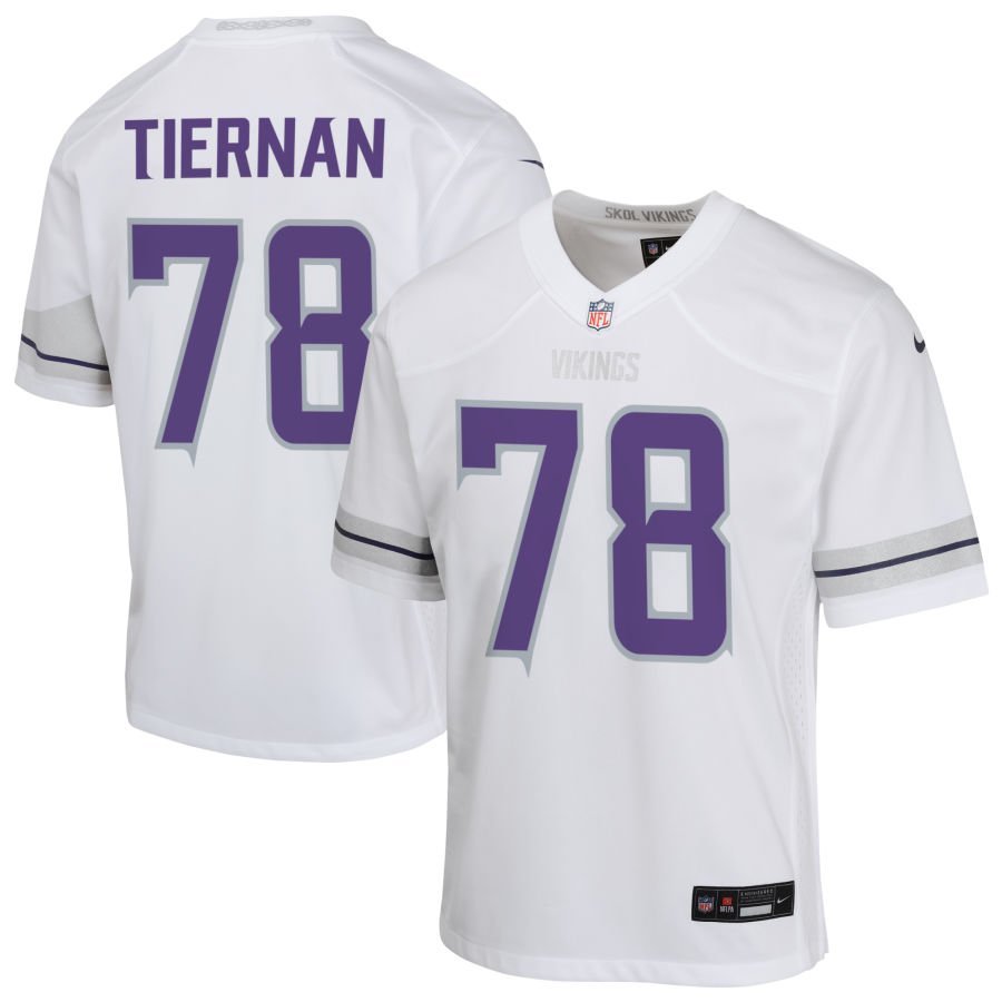 Caleb Tiernan Youth Nike White Minnesota Vikings Alternate Custom Game Jersey Caleb Tiernan Youth Nike White Minnesota Vikings Alternate Custom Game Jersey